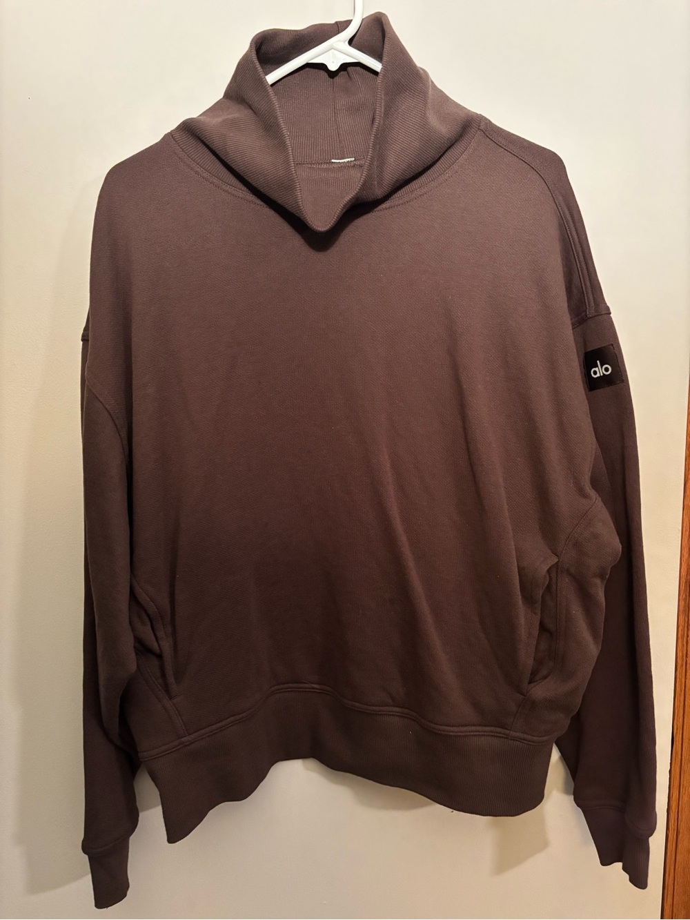 ALO Hazy Mock Neck Pullover Sweatshirt